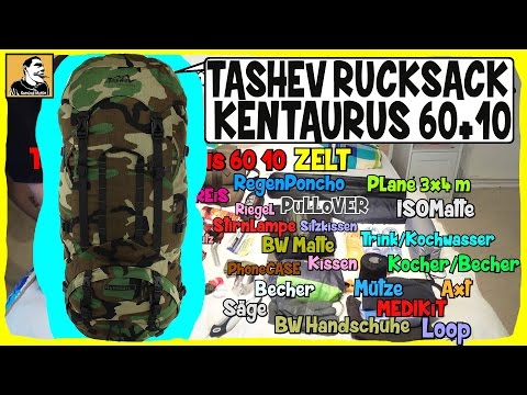 "Survival Mattin" packt den TASHEV Kentaurus 60+10 Rucksack und nimmt mit.