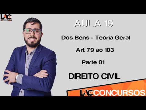 Aula 19 - Direito Civil - Dos Bens - Teoria Geral - Art 79 ao 103 - Parte 01