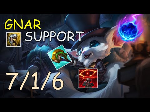 Unexpected Bot Lane | Gnar SUPPORT 7/1/9 - League of legends