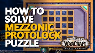 How to solve Mezzonic Protolock WoW Zereth Mortis Puzzle