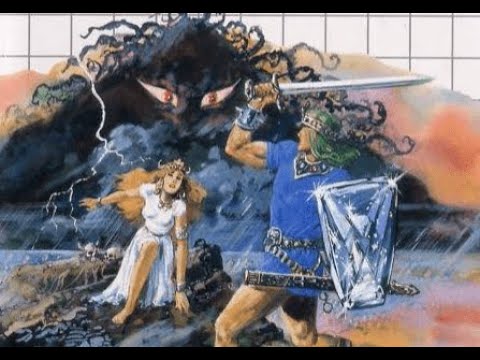 Golvellius Valley of Doom Title Screen Sega Master System.