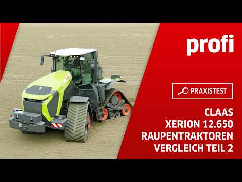 Claas Xerion 12.650 in tracked tractor comparison (Part 2) | profi #Practical test