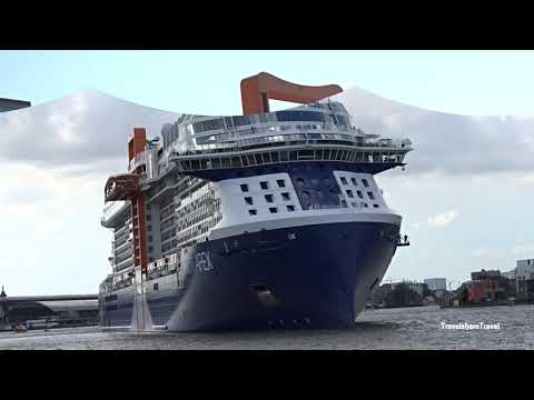 Celebrity Apex Departing Amsterdam Holland - Departure Celebrity Apex from Cruise Port Amsterdam