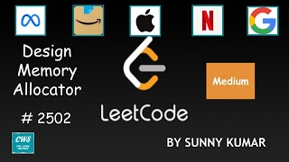 YouTube video 'Design Memory Allocator | 2502 LeetCode | Brute Force | Leetcode Weekly Contest 323'