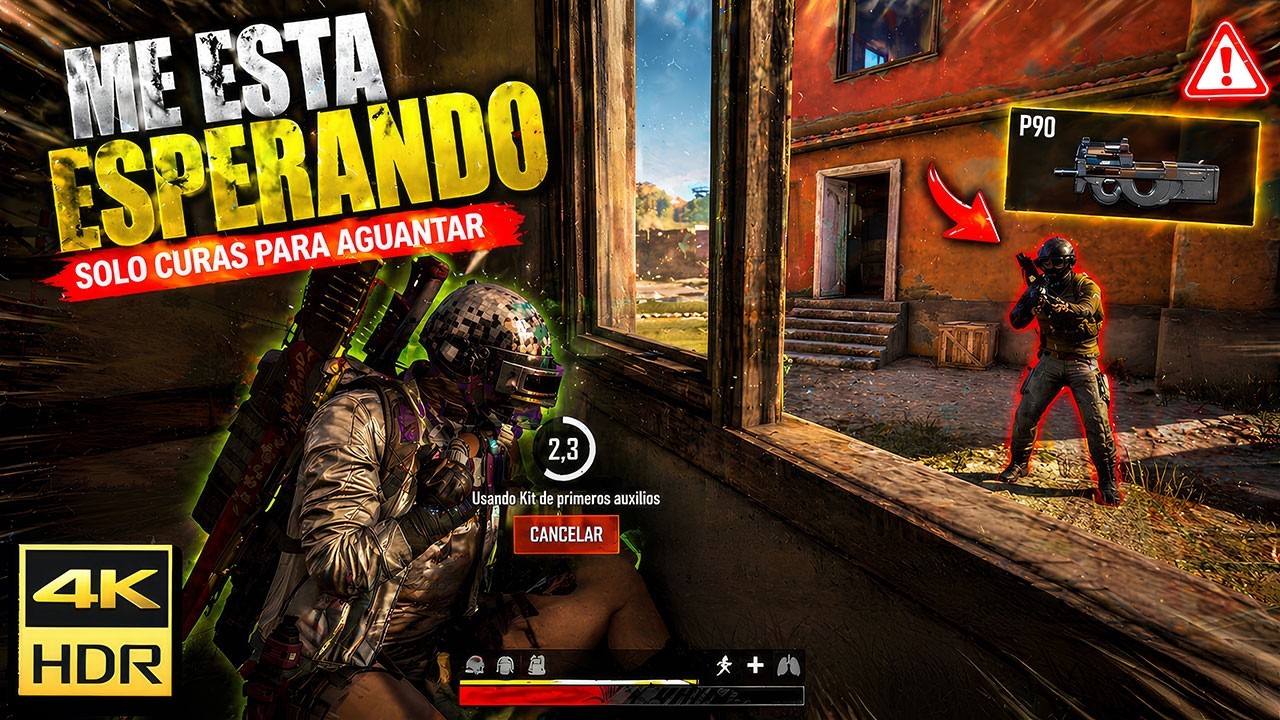 Me estaba esperando con P90 en PUBG y yo simplemente me CURE! 😍 Graficos al MAXIMO BRO