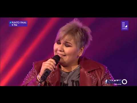 MARCELA NAVARRO, canta, "PARTE DE ESTE JUEGO", en Los Cuatro Finalistas.