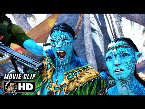 Quaritch Raiding Villages Scene | AVATAR: THE WAY OF WATER (2022) Movie CLIP HD