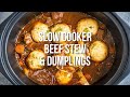 Slow Cooker Beef Stew and Dumplings | Supergolden Bakes