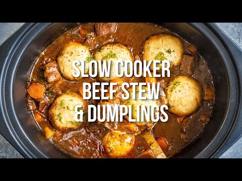 Slow Cooker Beef Stew and Dumplings | Supergolden Bakes