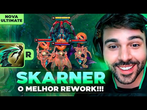 O REWORK do SKARNER FINALMENTE CHEGOU! MINERVA FALA TUDO SOBRE as MUDANÇAS no ESCORPIÃO do LOL