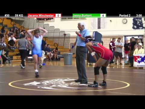 WM 59 KG Jacarra Winchester (Missouri Valley) vs Jenna Burkert (NYAC/USOEC)