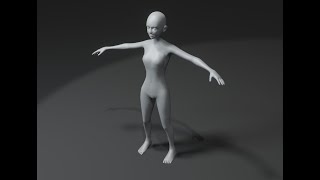 Girl Kid Body Base Mesh video thumbnail