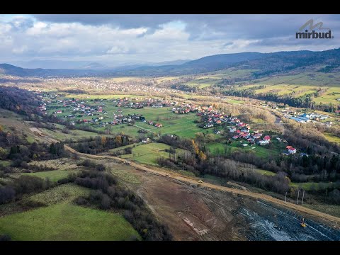 Budowa drogi ekspresowej S1 Przybędza - Milówka (obejście Węgierskiej Górki). Listopad 2020