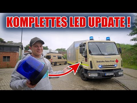EASY !😁 DRK LKW BEKOMMT KOMPLETTES LED BLAULICHT 🔥😁 - Drehspiegel ADE 😱 | ItsMarvin