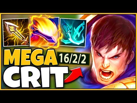 *100,000 DAMAGE SPIN* FULL CRIT GAREN BUILD (MOST DAMAGE) - League of Legens