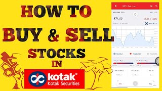How To Buy & Sell Stocks In Kotak Security App | become millionaire