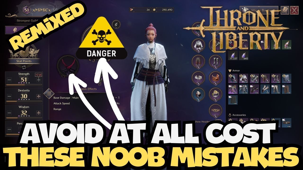 AVOID THESE MISTAKES AT ALL COST!! You will Thank Me Later | Beginner Guide pt.2 Throne And Liberty