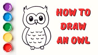 How to Draw an Owl Step by Step Easy | Easy Draw for Kids