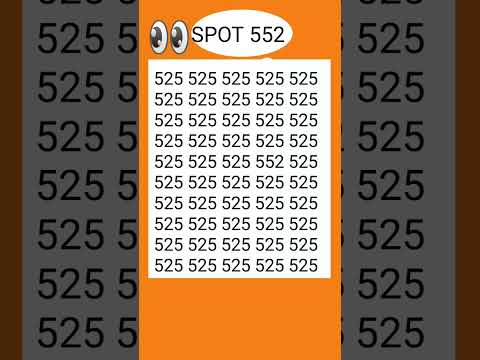 🌟✨ How fast did you 👀🤓 locate '552'😉😁#shorts #puzzle #iqtest #eymath #viral #fyp