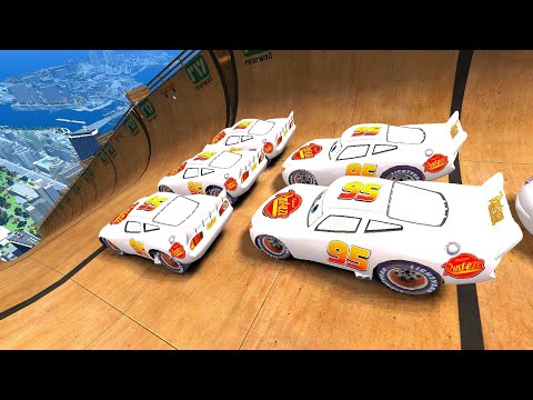 GTA 4 White Lightning McQueen Ramp Testing - Fire Testing GTA IV