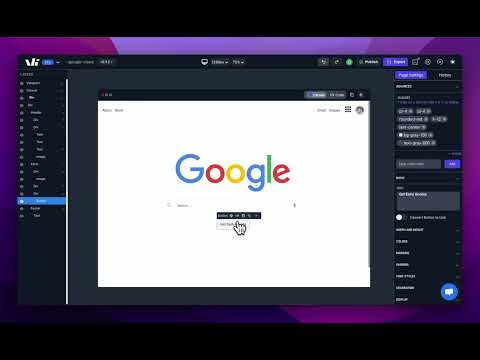 Recreating Google home page using tailwind css and Windframe