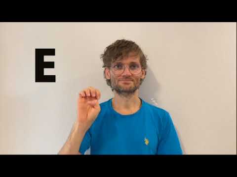 アルファベット（指文字）E