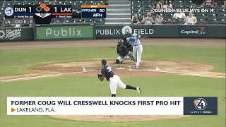 Former Coug Will Cresswell knocks first pro hit