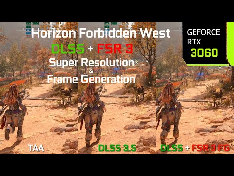 Horizon Forbidden West FSR 3 Frame Generation Mod + DLSS 3.5 | RTX 3060 1080p, 1440p, 4K DLSS 3.5