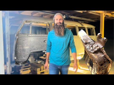 RUSTY VW Split Bus Door Full Restoration DIY Home Garage