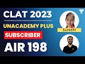 CLAT 2023 AIR 198 Sunidhi Khabya Unacademy PLUS Subscriber Divya Kumar Garg
