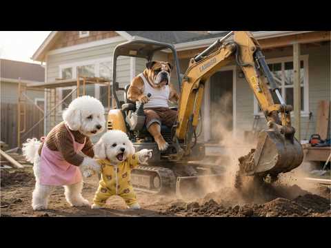 The clever way mama dog and pupper handled a noisy neighbor!🐶Compilation