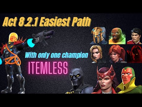 Act 8.2.1 easy path for completion ,Itemless , most easiest path with Only one champion cgr