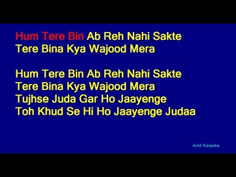 Tum Hi Ho - Arijit Singh Hindi Full Karaoke with Lyrics