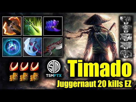 🔥 1 Man Army - TSM FTX Timado - Juggernaut - 20 Kills - DOTA 2 Pro Game Highlights