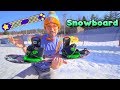 Blippi Learns How To Snowboard Winter Outdoor Activities For Children