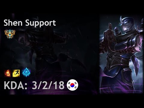 Shen Support vs Braum - KR Challenger Patch 8.2