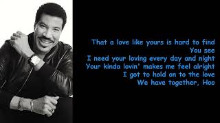 Lionel Richie - Don&#39;t wanna lose you now.
