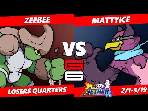 Genesis 6 RoA - ZeeBee (Kragg) Vs. BxA | MattyIce (Wraster) Rivals of Aether Tournament LQ