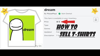 How To Sell Roblox T-Shirts! | Easy Steps!