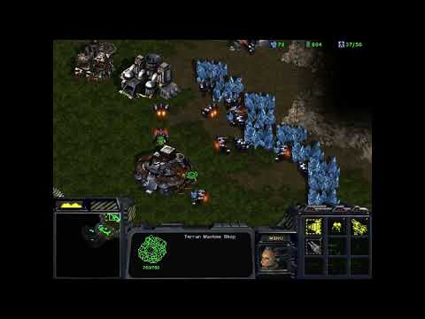 Classic StarCraft Terran Gameplay 1v1v1v1v1v1v1v1 8 Player Free for all