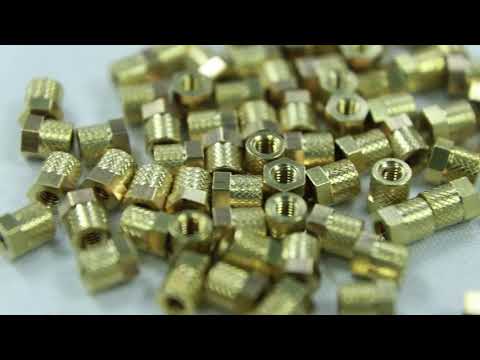 Various brass threaded inserts collection