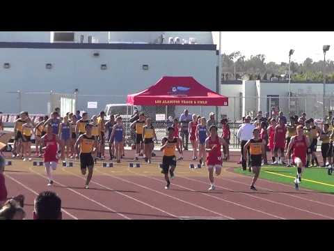 JVB 100m vs Laguna Hills 3-19-14 - Los Alamitos Boys