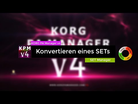 Konvertieren 4X / 3X / 2X-800 SETs - KORG PA Manager v4 (DE)
