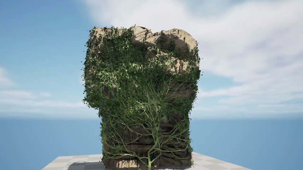 Ivy-Covered Rock 3D Model