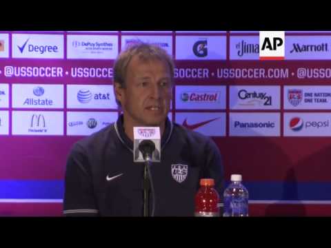 A crowd of about 2,000 filled part of New York's Times Square to cheer the U.S. World Cup team durin