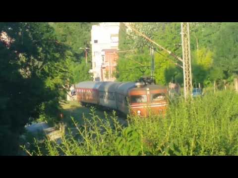 Passenger train with locomotive 441-044 at Veles, Macedonia