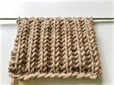 knitting patterns  BRIOCHE  STITCH / le point de tricot côte anglaise / вязание Английская резинка