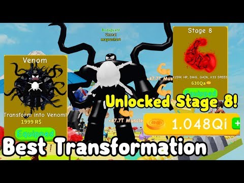 Buying The Best Transformation Venom! Unlocked Stage 8! - Lifting Simulator