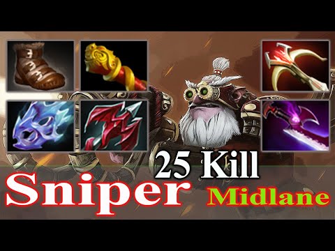 Miracle [Sniper] CRAZY KNOCKBACK Destroyed Everything On His Path | Cancer Crit Shot Sniper 7.25
