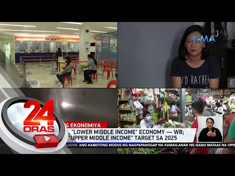 Pilipinas, "lower middle income" economy — WB; pagiging "upper middle income" target… 24 Oras